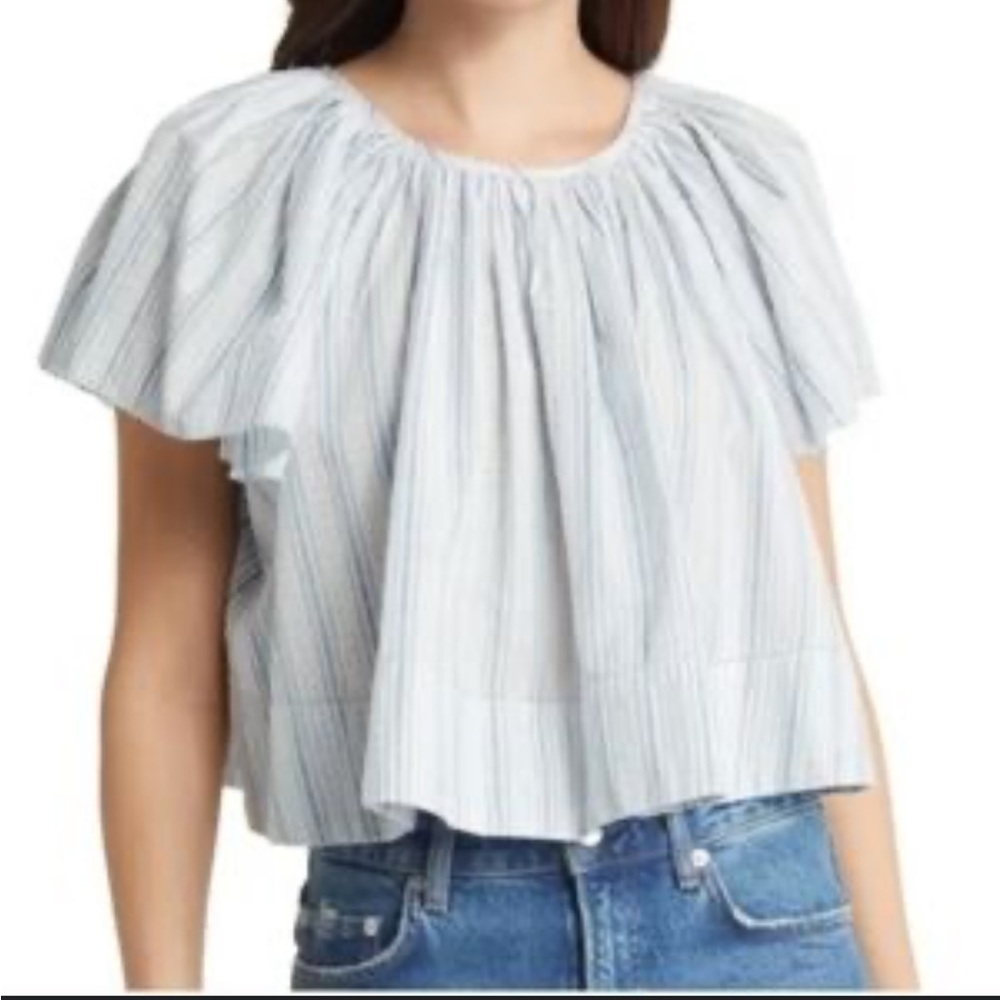 The Great The Dale Pleasant Top‎ In Saltwater Stripe Sz 1 USA S